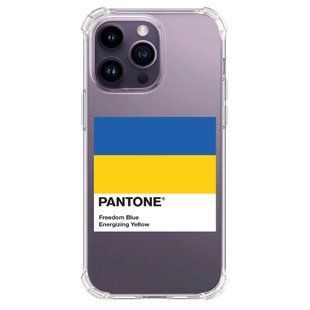 Чохол прозорий з принтом №2 "Pantone, прапор України" iPhone 13 Pro 1049-86 фото