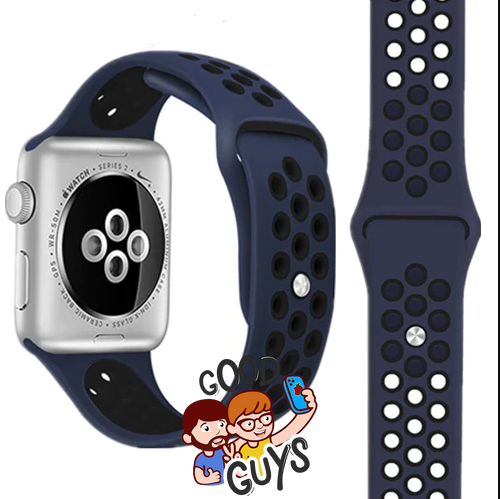 Ремінець Sport Band Nike 42,44,45,46mm(10,11S),49mm(ultra 1-3S)Blue - Black 284-7 фото
