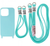 Чохол силіконовий з шнурком Crossbody iPhone 11 Sea Blue 1536-2 фото