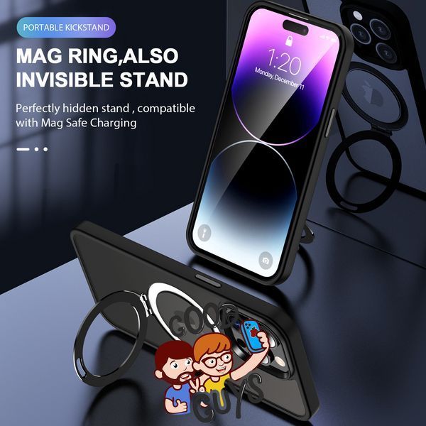 Чохол Crystal Matt з підставкою MagSafe iPhone 12 Pro Max Black 1173-0 фото