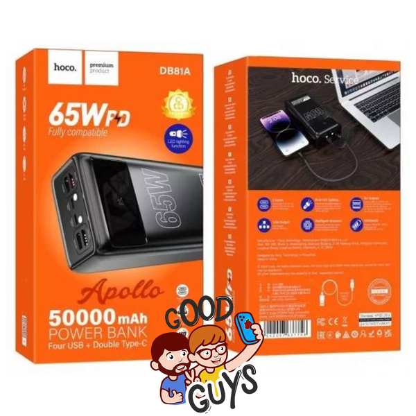 Power Bank Hoco DB81 Apollo PD65W fully compatible 50000mAhBlack 4221-0 фото