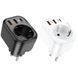 Мережевий зарядний пристрій Hoco NS3 [Розетка EU / 2xUSB / USB-C] PD QC 20W 3A Black 1909-1 фото 5