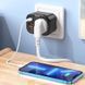Мережевий зарядний пристрій Hoco NS3 [Розетка EU / 2xUSB / USB-C] PD QC 20W 3A Black 1909-1 фото 6