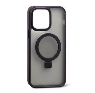 Чохол Crystal Matt з підставкою MagSafe iPhone 16 Pro Max Black 2954-2 фото
