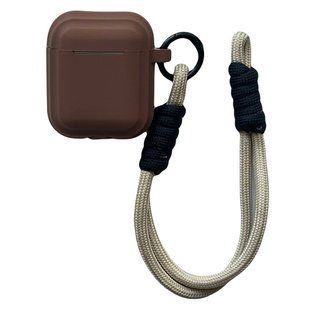 Чохол для AirPods 1/2 Matte Silicone Case Brown 2993-2 фото