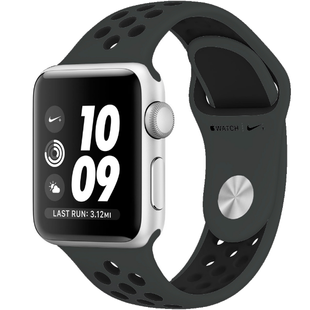 Ремінець Sport Band Nike 42,44,45,46mm(10,11S),49mm(ultra 1-3S)Gray - Black 284-8 фото