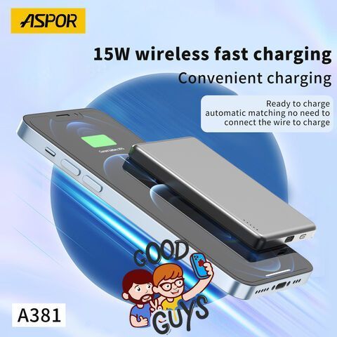 Павер банк Aspor A382 10000mah MagSafe Purple 2356-2 фото