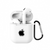 Чохол AirPods 1/2 з лого та карабіном White 265-19 фото