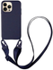 Чохол силіконовий з ремінцем Crossbody для iPhone 14 Pro Max Midnight Blue 1206-2 фото 1