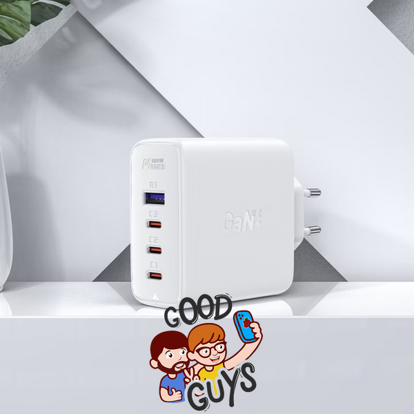 Адаптер ACEFAST A37 GaN 100W 4-Port Fast Charger 3&times;USB-C + USBWhite 4119-0 фото