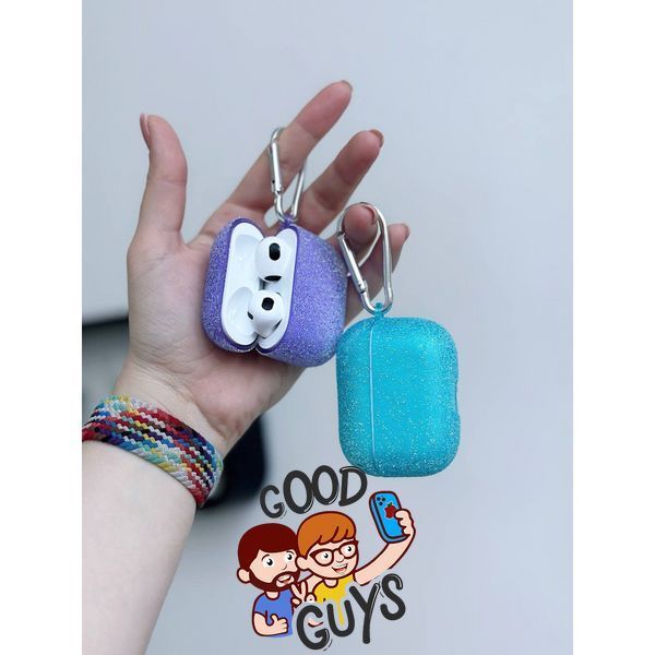 Чохол для AirPods Pro 2gen. Stars Shining case з карабіном Sea blue 2370-2 фото