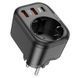 Мережевий зарядний пристрій Hoco NS3 [Розетка EU / 2xUSB / USB-C] PD QC 20W 3A Black 1909-1 фото 2