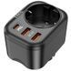 Мережевий зарядний пристрій Hoco NS3 [Розетка EU / 2xUSB / USB-C] PD QC 20W 3A Black 1909-1 фото 3
