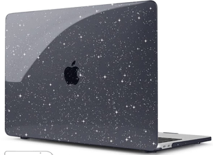 Накладка MacBook HardShell Case 15.4 Retina (A1398) 2012-2016р. Black Glitter/Чорна з блискітками 1298-27 фото