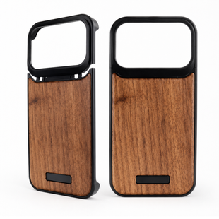 Чохол металевий Aluminium with Wood для iPhone 17 Pro Max Brown 4109-6 фото