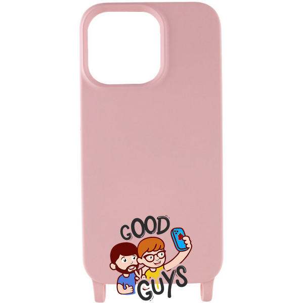 Чохол силіконовий з шнурком Crossbody iPhone 13 Pro Pink 1542-0 фото