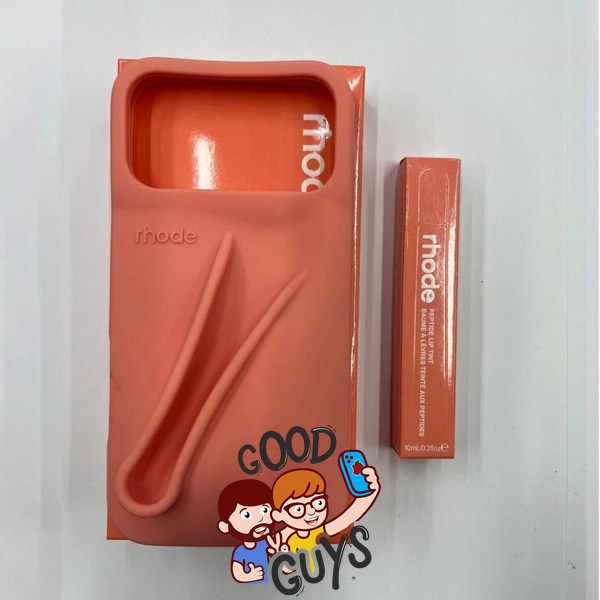 Чохол Lipstick case Rhode з місцем для блиску для iPhone 17 Pro Max (блиск у комплекті) Orange 4144-1 фото