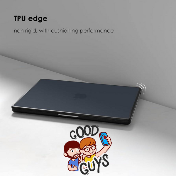 Накладка з силіконовим бампером TPU+PC HardShell Case MacBook 14 Pro (2021-2025) М1/М2/М3/M4/M5 (A2442/A2779/А2992/A3112/A3185/A3401/А2918/A3434) Black 4346-0 фото