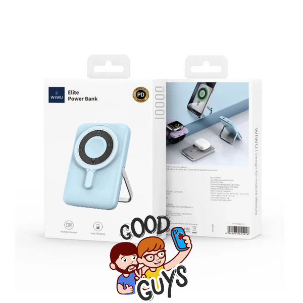 Power Bank WiWU Elite Series 3in1 Magnetic 10000mAh Wi-PO19 Blue 4095-3 фото