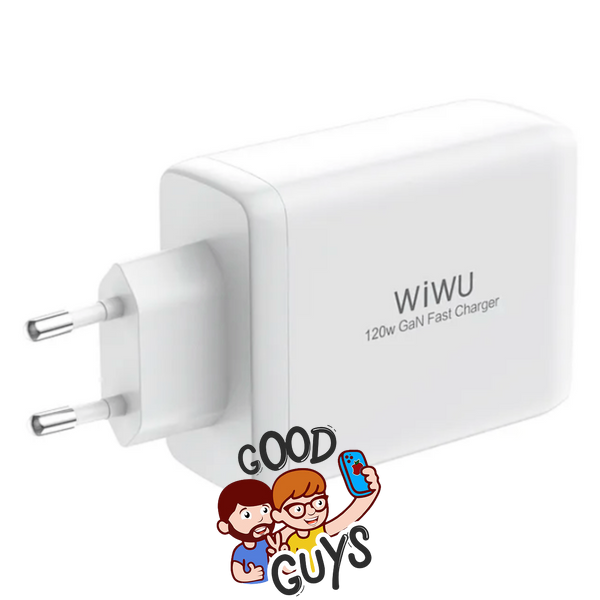 Адаптер WIWU 120W GaN Charger Series 3xUSB-C+USB (Wi-U020)White 4120-0 фото