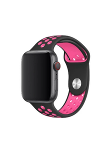 Ремінець Sport Band Nike 42,44,45,46mm(10,11S),49mm(ultra 1-3S)Black - Pink 284-10 фото