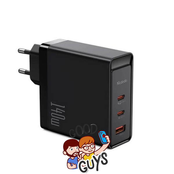 Адаптер Mcdodo GaN 5 Pro 140W Fast Charger (Dual Type-C + USB)Black 4121-0 фото