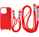 Чохол силіконовий з шнурком Crossbody iPhone 13 Pro Red 1542-1 фото 1