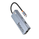Адаптер HOCO HB51 Wow 6-в-1 Type-C to HDTV + RJ45 + PD + USB 3.0*3 Silver 4460-0 фото 3