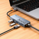 Адаптер HOCO HB51 Wow 6-в-1 Type-C to HDTV + RJ45 + PD + USB 3.0*3 Silver 4460-0 фото 6