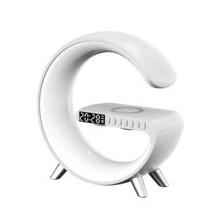Настільна смарт лампа Smart Light Sound Machine з бездротовою зарядкою 15W White 609-0 фото