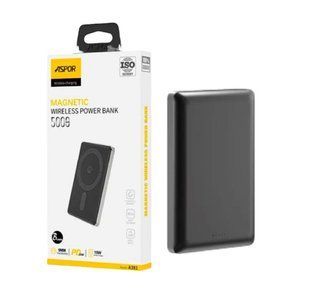 Павер банк Aspor A381 5000mah MagSafe Black 2357-0 фото