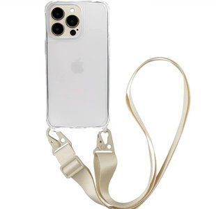 Чохол Armored з ремінцем Crossbody для iPhone 16 Pro White 2520-11 фото