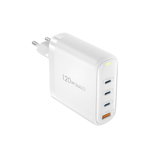 Адаптер WIWU 4in1 Mini GaN Charger Series 120W (3&times;Type-C + USB)White 4122-0 фото