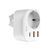 Мережевий зарядний пристрій DEVIA [Pозетка EU / 2xUSB / USB-C] PD QC 20W 2A White 2399-0 фото