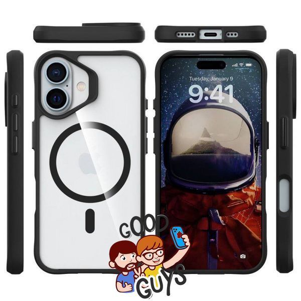 Чохол Crystal Guard with Mag Safe для iPhone 16 Black 2542-0 фото
