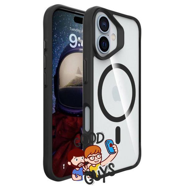 Чохол Crystal Guard with Mag Safe для iPhone 16 Black 2542-0 фото
