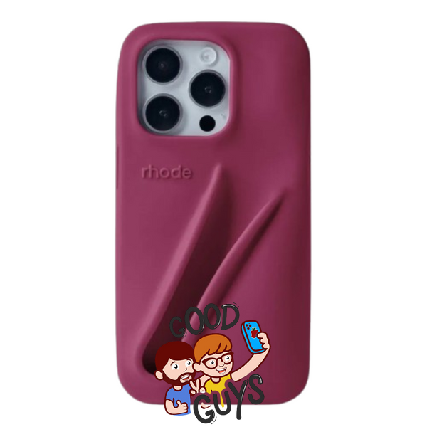 Чохол Lipstick case Rhode з місцем для блиску для iPhone 17 Pro Max (блиск у комплекті) Raspberry 4144-3 фото