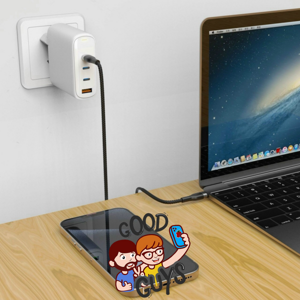 Адаптер WIWU 4in1 Mini GaN Charger Series 120W (3&times;Type-C + USB)White 4122-0 фото