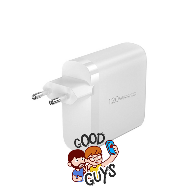 Адаптер WIWU 4in1 Mini GaN Charger Series 120W (3&times;Type-C + USB)White 4122-0 фото