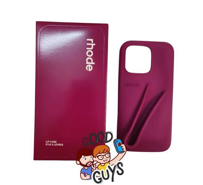 Чохол Lipstick case Rhode з місцем для блиску для iPhone 17 Raspberry 4139-3 фото