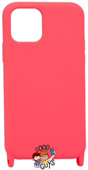 Чохол силіконовий з ремінцем Crossbody для iPhone 14 Pro Max Neon Pink 1206-6 фото