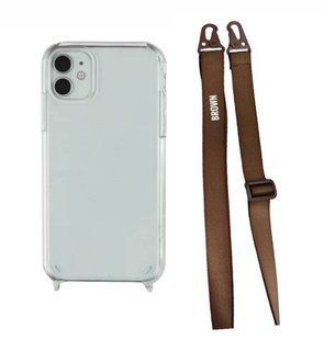 Чохол Armored з ремінцем Crossbody для iPhone 12 Brown 1478-19 фото