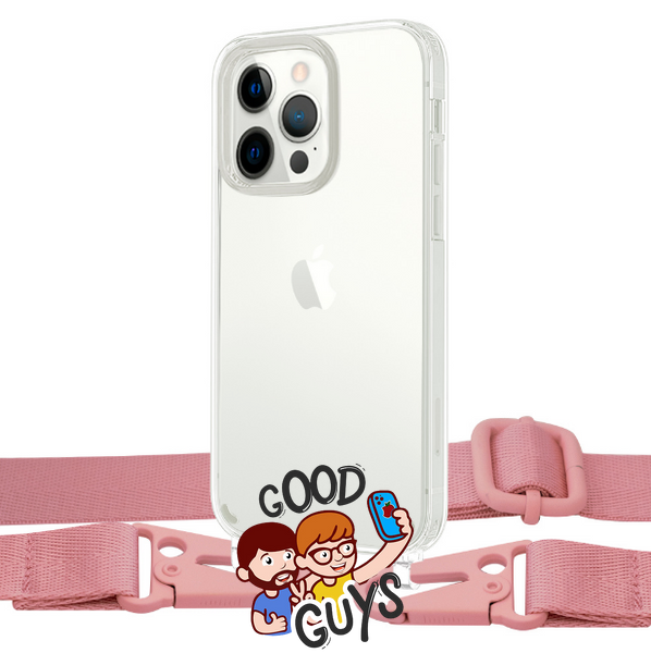Чохол Armored з ремінцем Crossbody для iPhone 12 Pro Pink 1479-0 фото