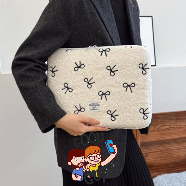 Чохол для ноутбука Plush Bowknot "Life HoHo" 15-16 White 4280-0 фото