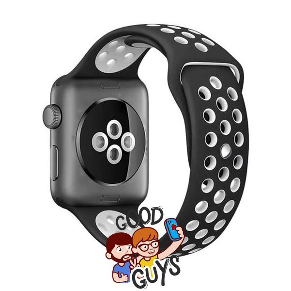 Ремінець Sport Band Nike 42,44,45,46mm(10,11S),49mm(ultra 1-3S)Black - White 284-12 фото