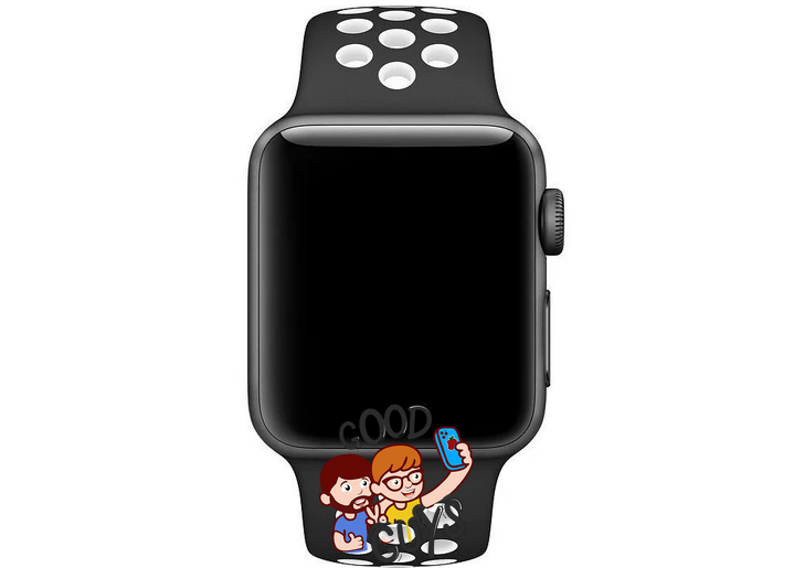 Ремінець Sport Band Nike 42,44,45,46mm(10,11S),49mm(ultra 1-3S)Black - White 284-12 фото