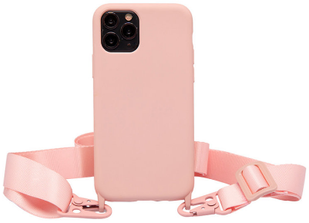 Чохол силіконовий з ремінцем Crossbody для iPhone Xs Max Pink sand 1194-11 фото