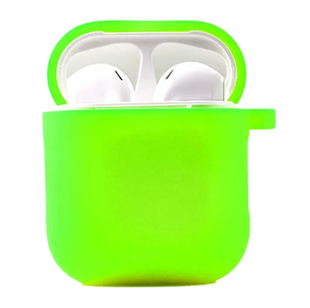 Чохол з мікрофіброю для AirPods 1/2 Neon Green 1430-0 фото