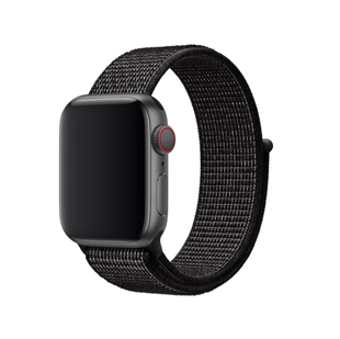 Ремінець Nylon Loop Apple Watch 42,44,45,46mm(10,11S),49mm(ultra 1-3S) Redlcctor Black 282-19 фото