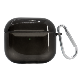 Чохол для AirPods 3 Neon case напівпрозорий з карабіном Black 2365-0 фото